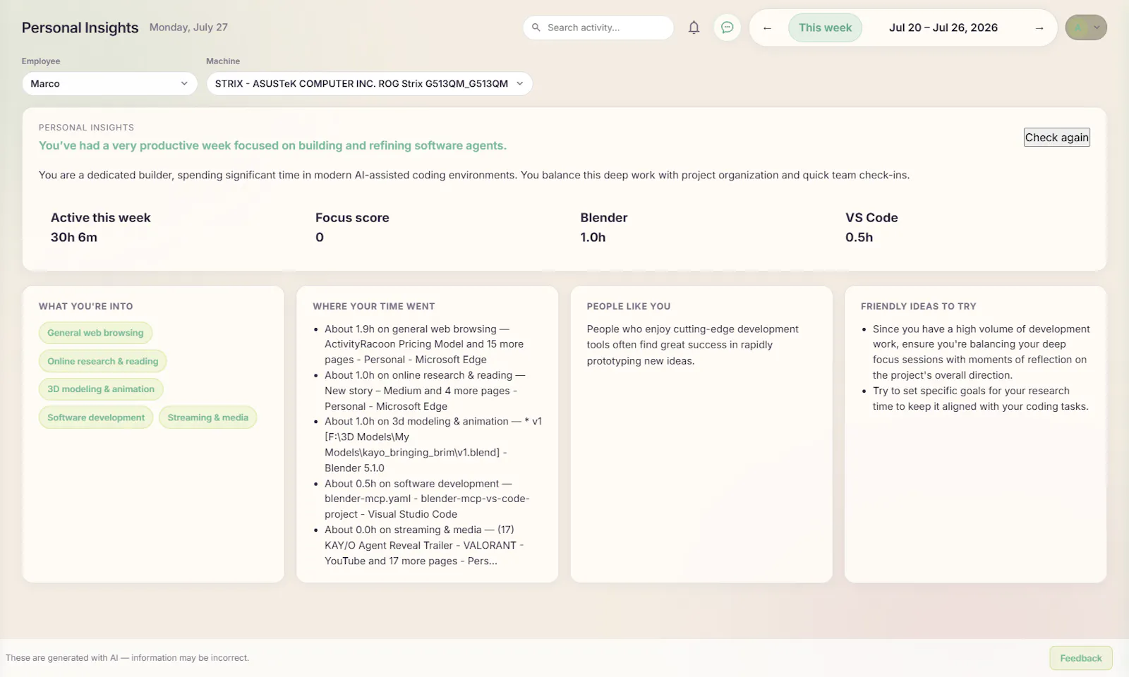 Activity Racoon screenshot 6