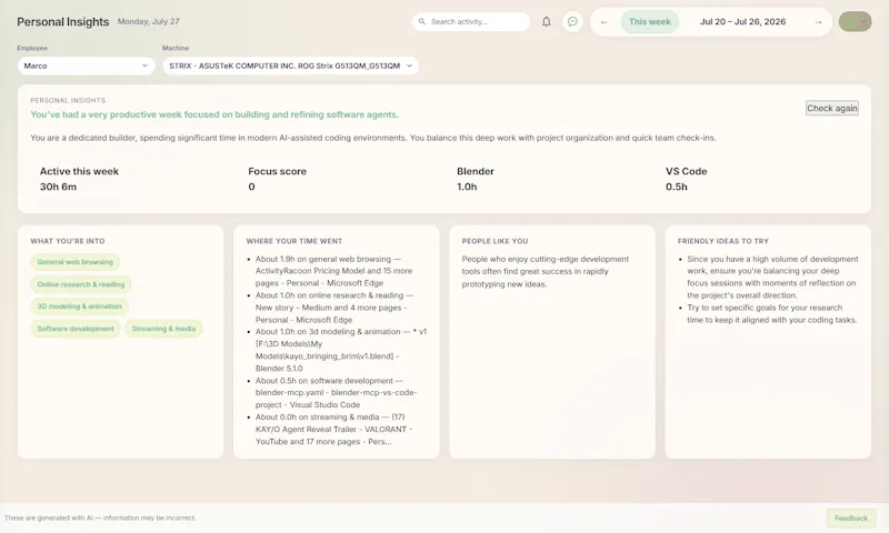 Activity Racoon screenshot 6