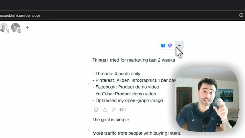 Crosspublish screenshot 1 (video preview)