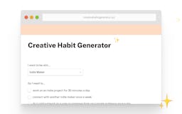 Creative Habit Generator media 1