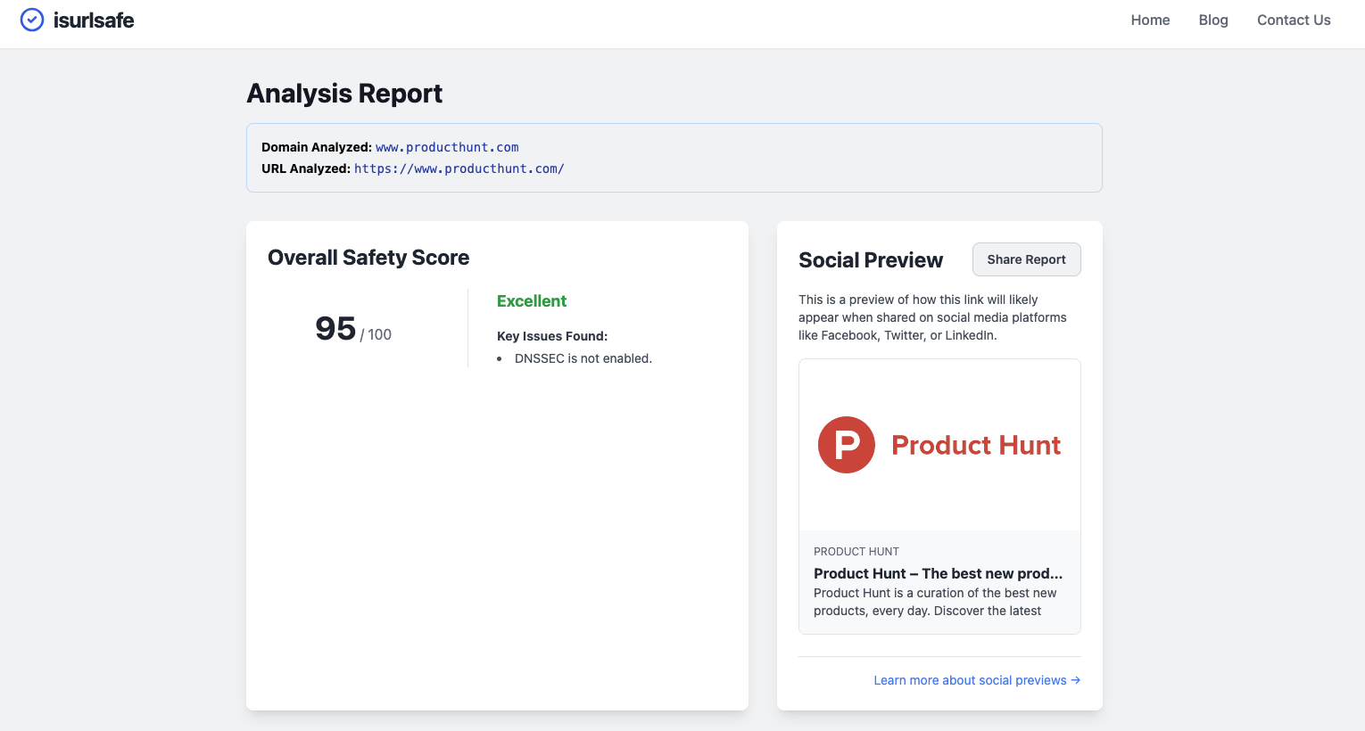 وسائط isurlsafe.com - محلل الموقع للكشف عن التهديدات الحية والأمن. 4