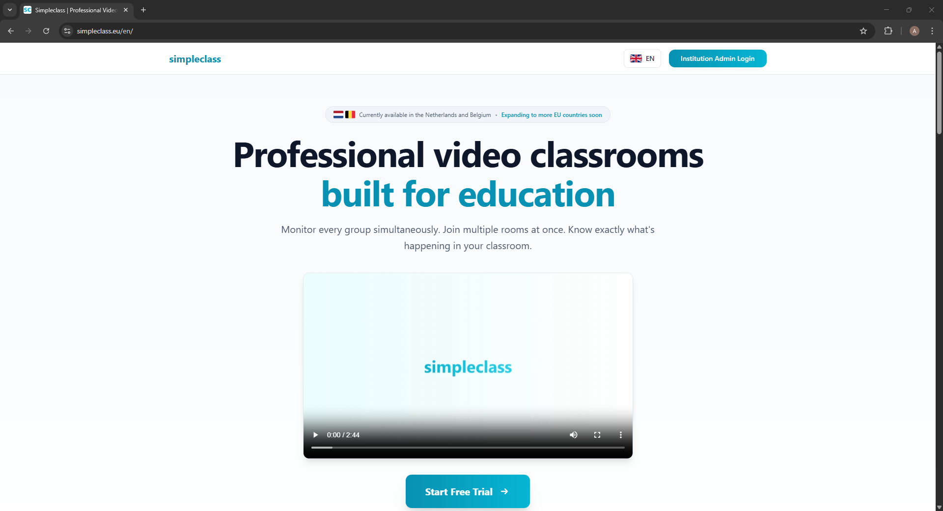 Simpleclass - Main product screenshot demonstrating key features and user interface