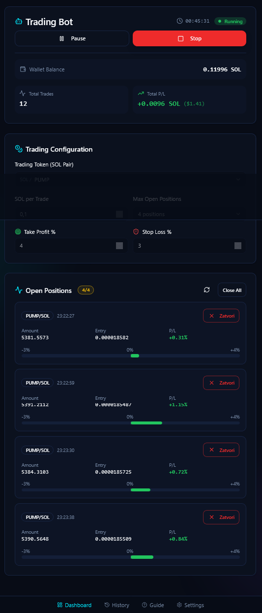 SOL Bot - Screenshot 2 showing product features and functionality