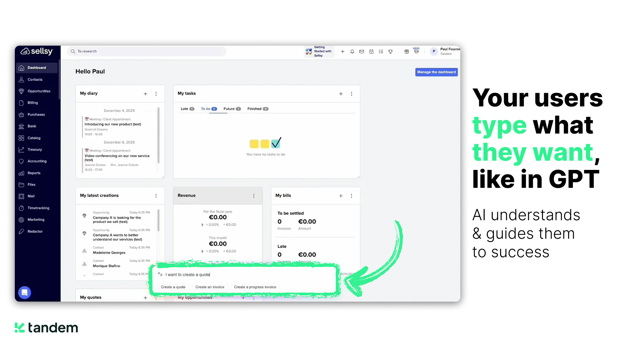 Tandem AI - Screenshot 3 showing product features and functionality