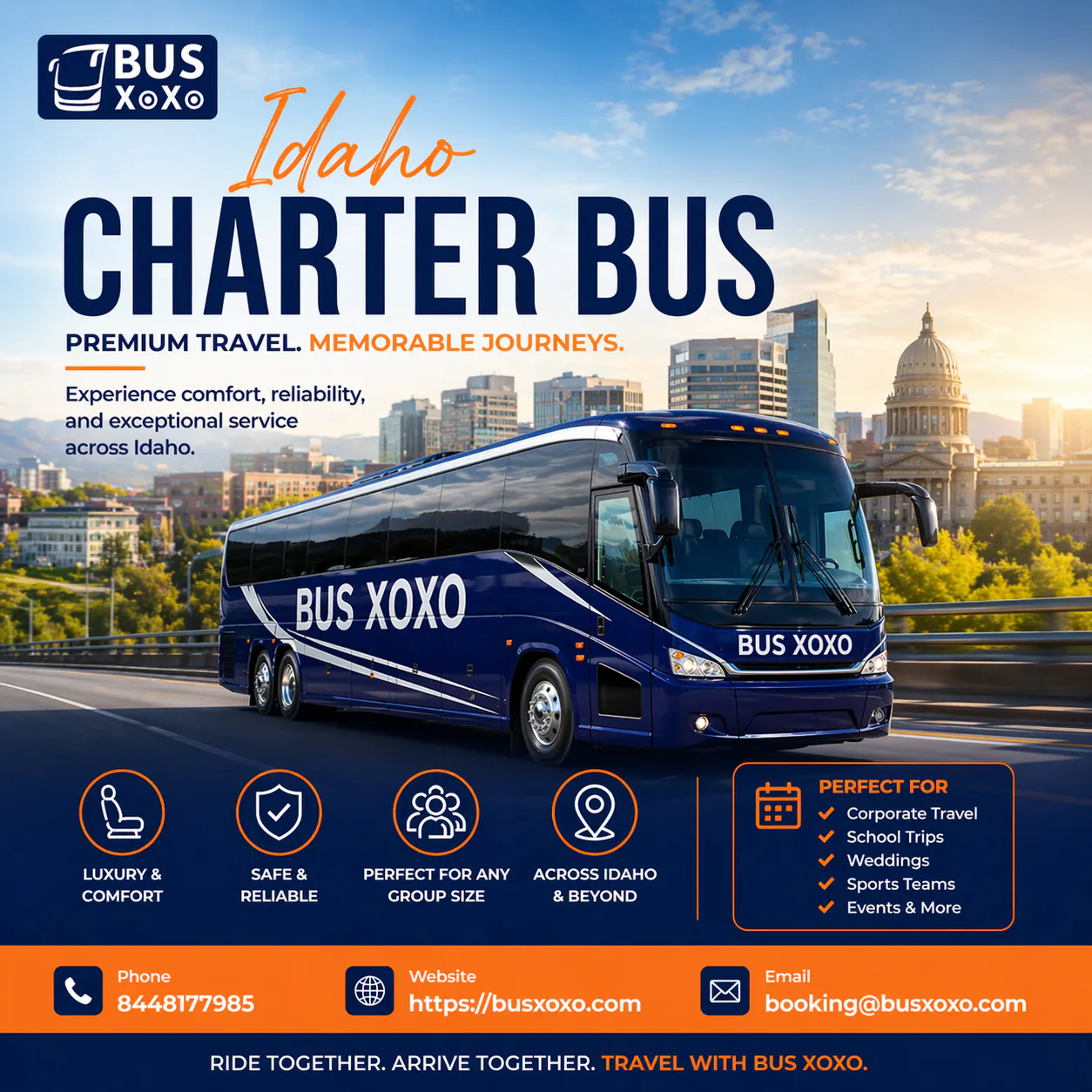 Idaho Charter Bus 제품 배너