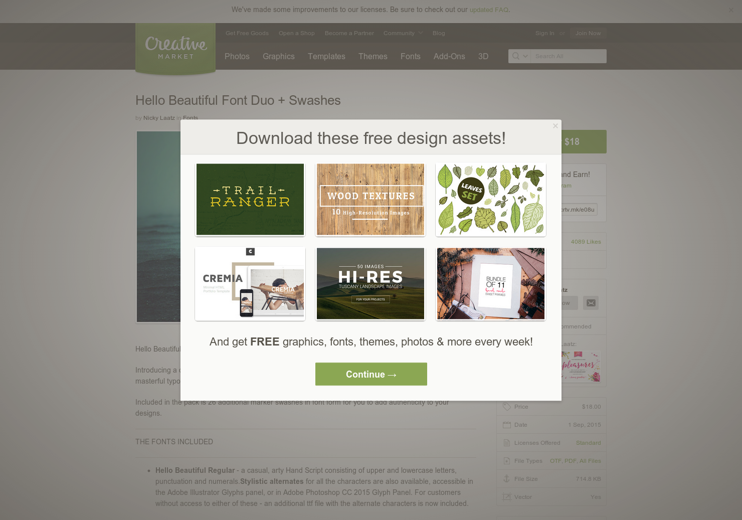 Hello Beautiful Font Duo + Swashes