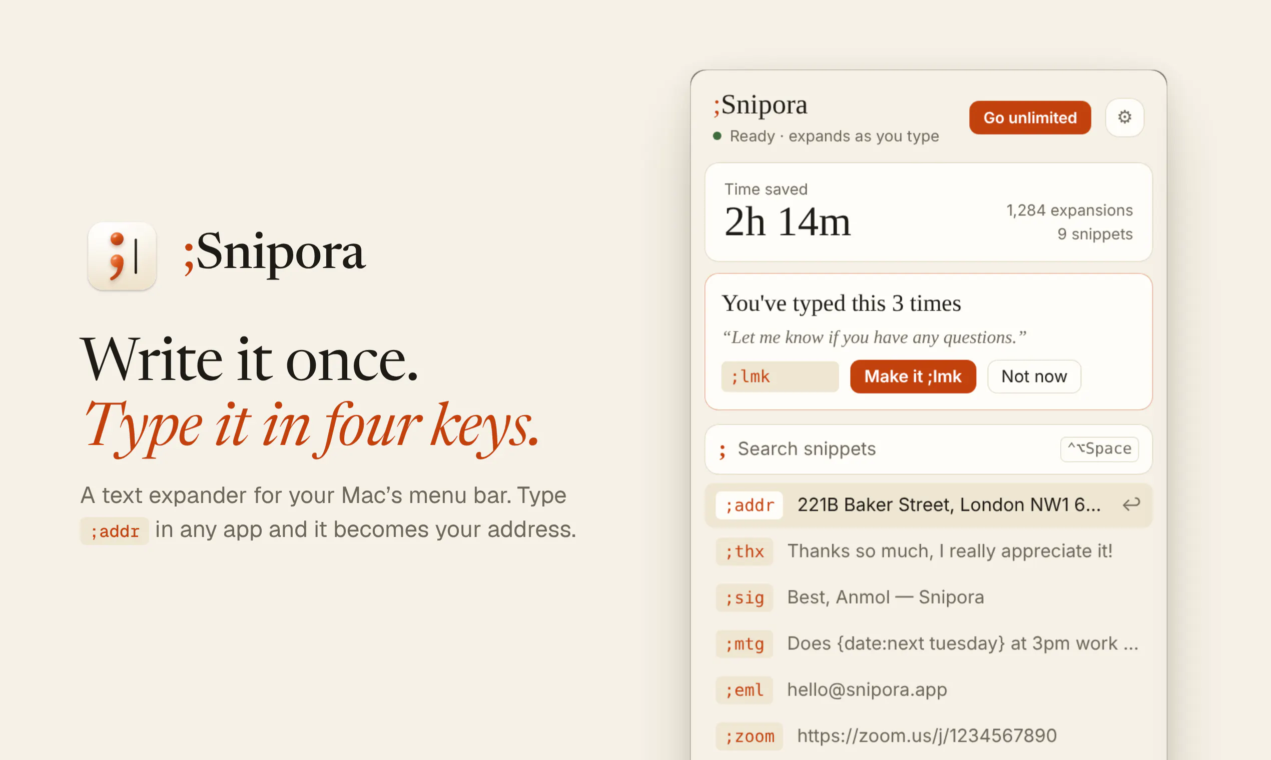 Snipora gallery image