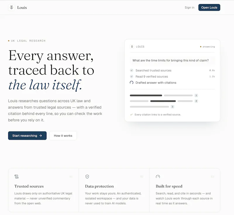 Louis Law AI screenshot 1