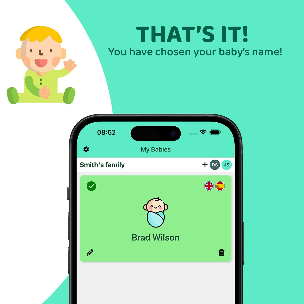 Babytrovo - Un modo più semplice per nominare il tuo bambino insieme alla tua famiglia media 1