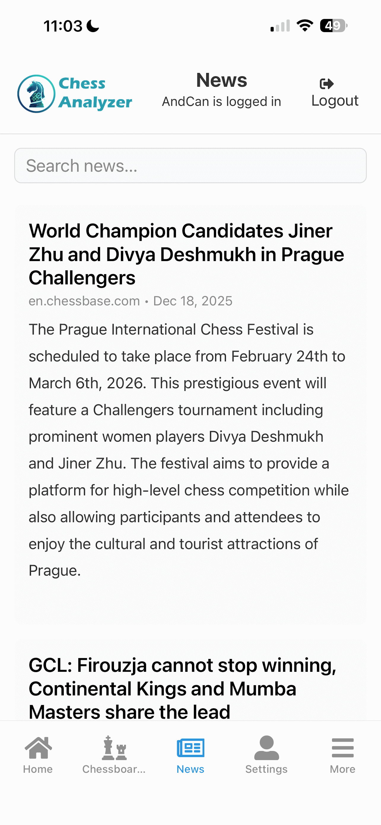 ChessGamePro - Screenshot 2 showing product features and functionality