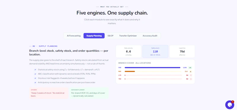 AI-powered forecasting & supply planning screenshot 2