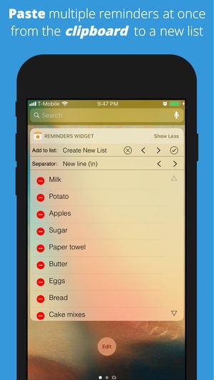 Reminders Widget for iOS reminders app gallery image