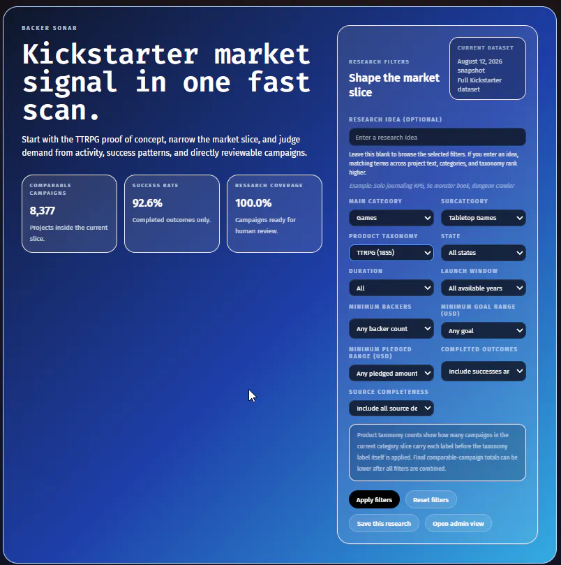 Backer Sonar gallery image