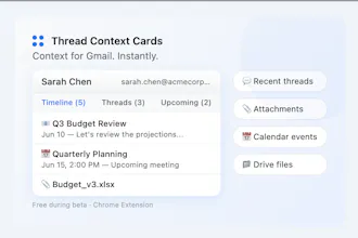 Thread Context Cards — Context for Gmail gallery image