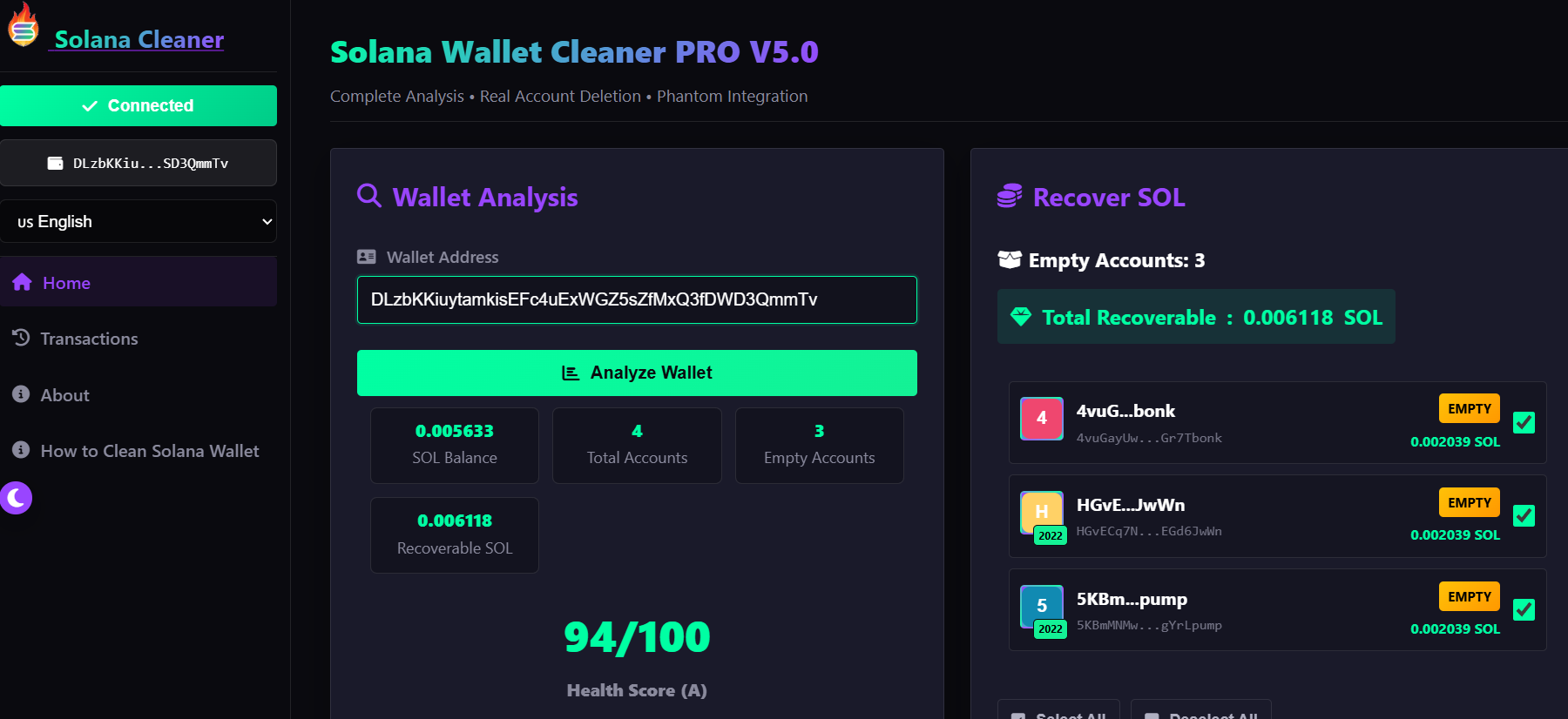 Solana Wallet Cleaner gallery image
