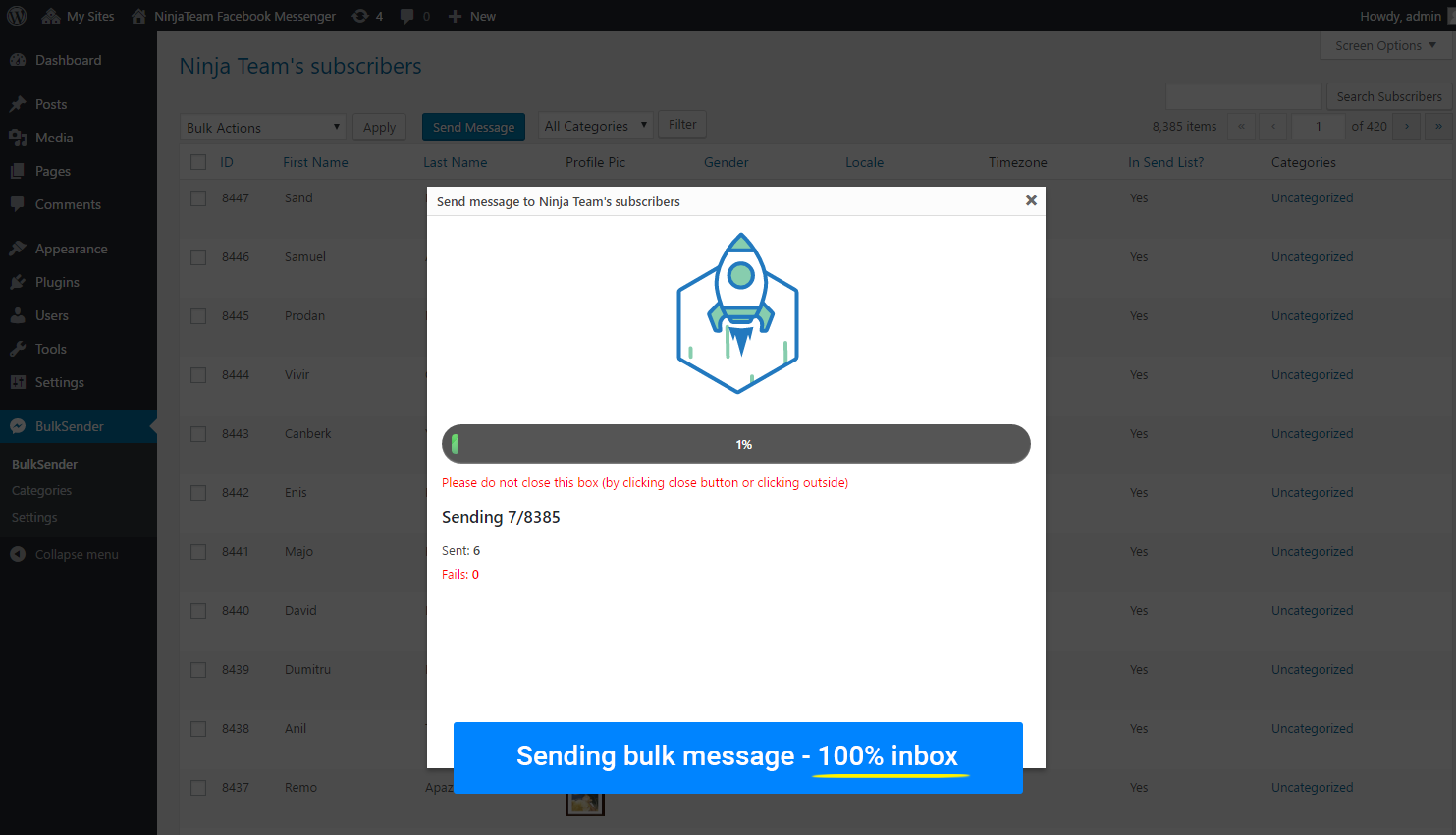 Messenger Bulksender gallery image