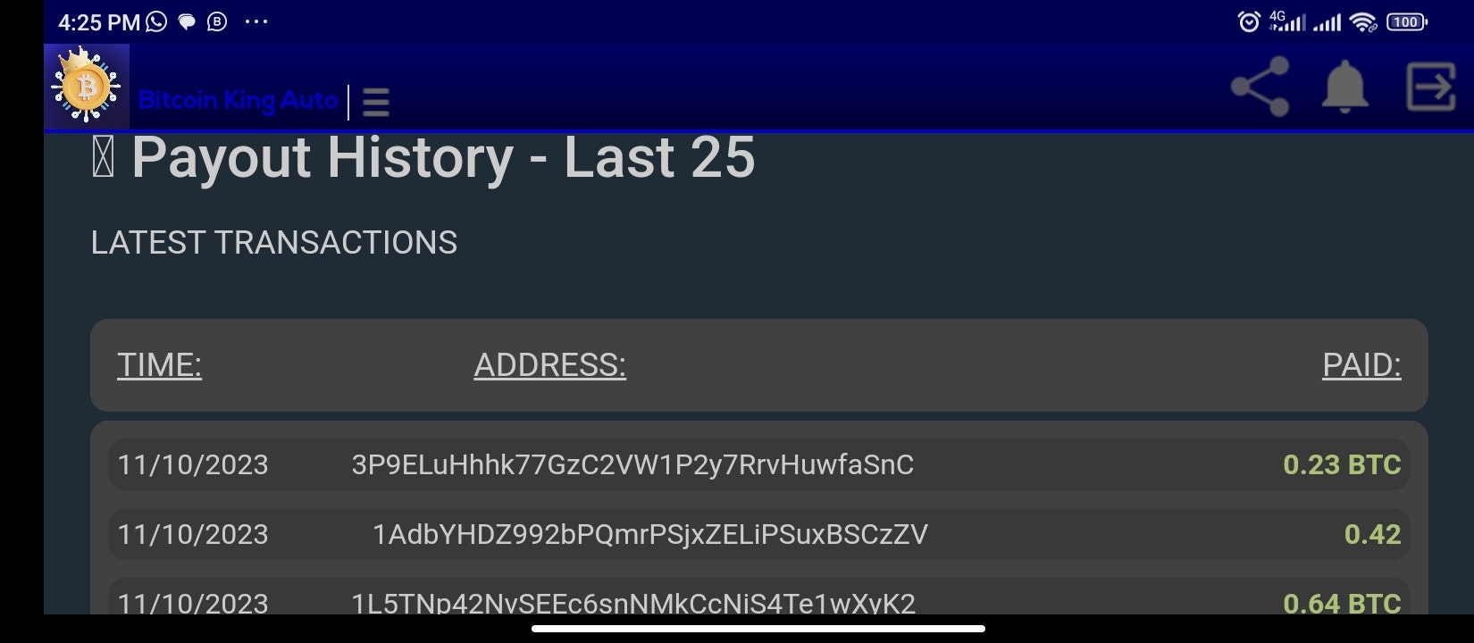 Bitcoin King Auto - Bitcoin -generator - Genereer echte bitcoins naar uw bitcoin -portemonnee -adres media 10
