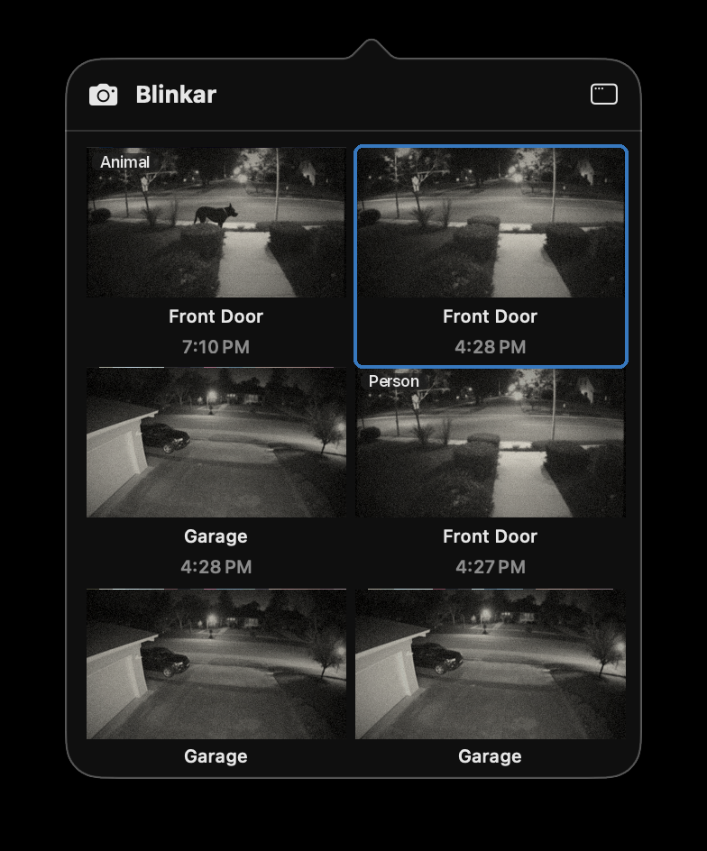 Blinkar: Your Blink Cameras On Your Mac gallery image