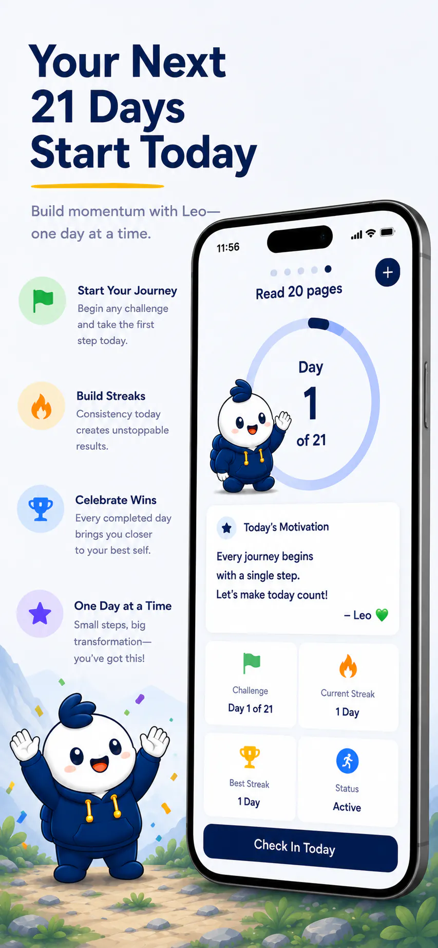 Leo: 21 Day Habit Builder screenshot
