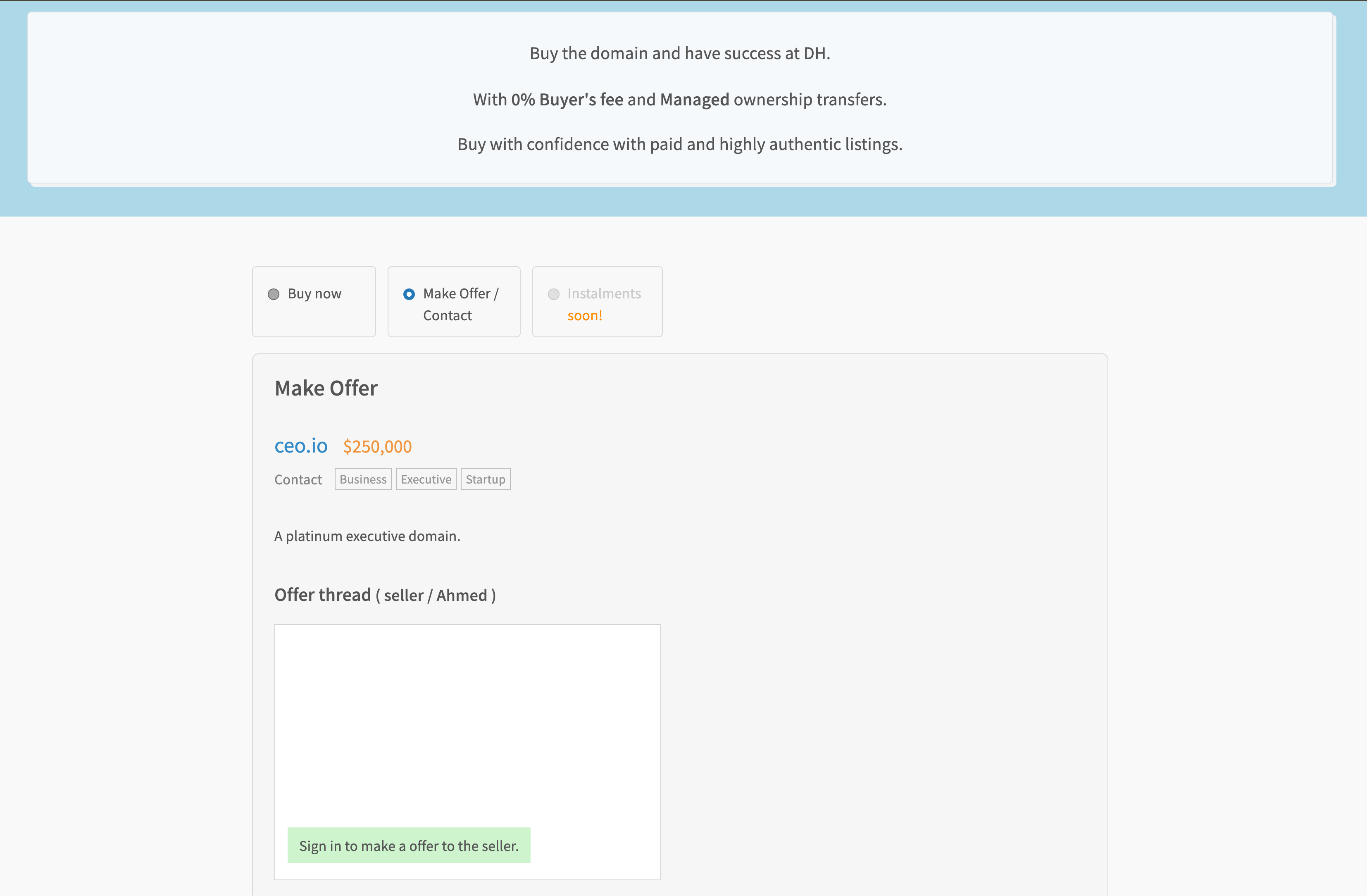 DomainHunt.com - Screenshot 2 showing product features and functionality