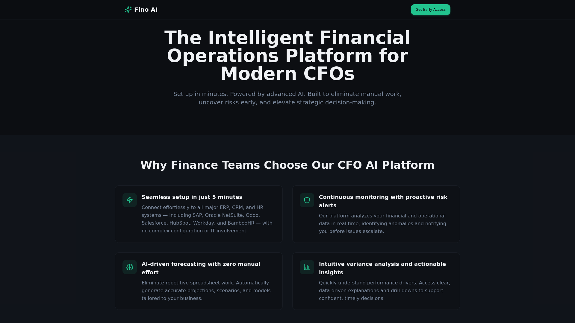 Fino AI Early Access - Screenshot 3 showing product features and functionality