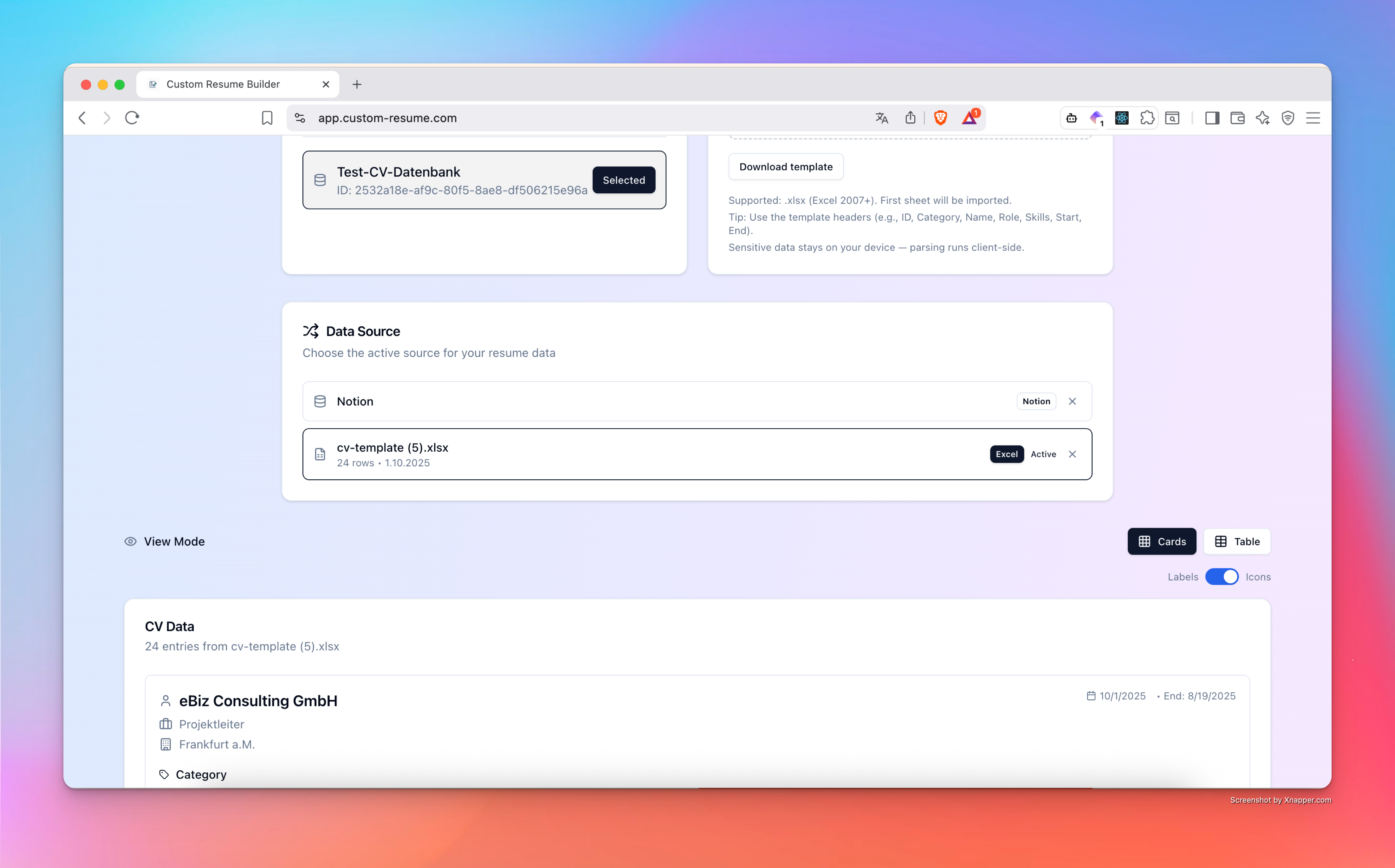 Custom Resume Builder gallery image