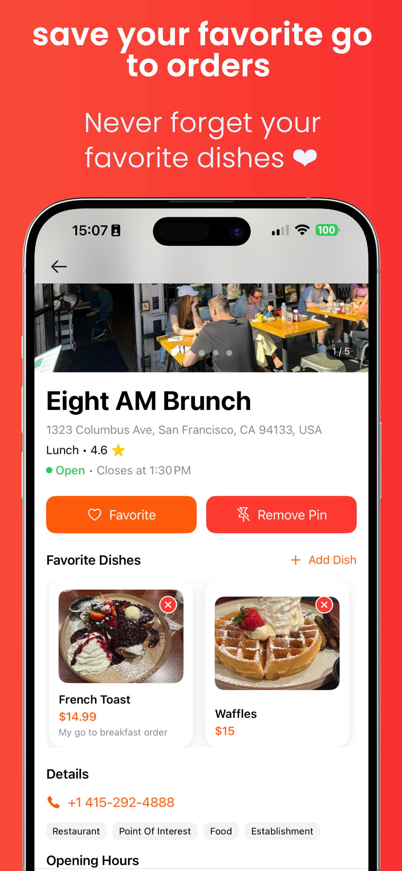 Mofoods - ボタンを押してA.Iを推奨するレストランを入手してください！メディア4