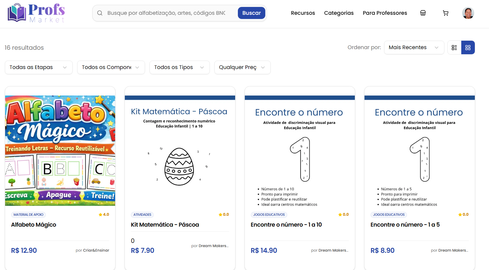 Profs Market - Screenshot 3 showing product features and functionality