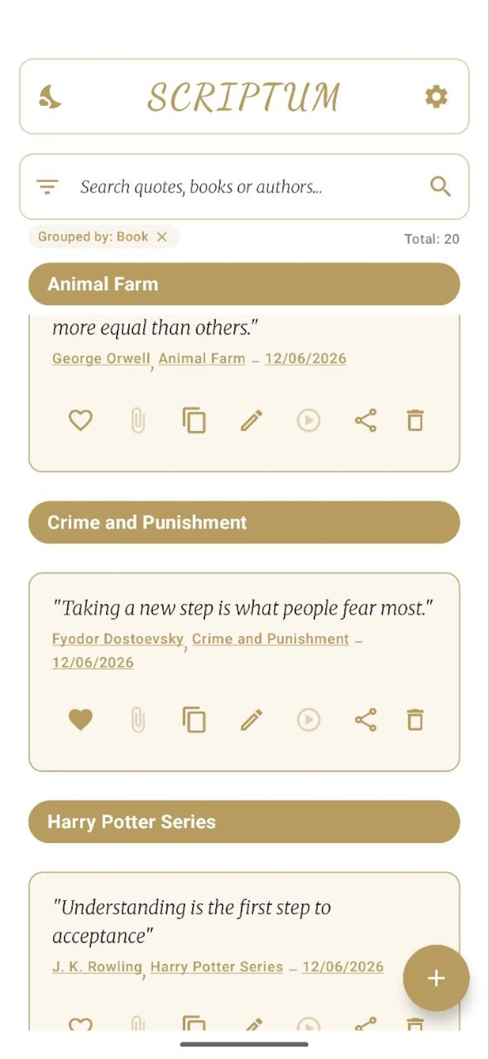 Scriptum: Quotes & Notes screenshot 1