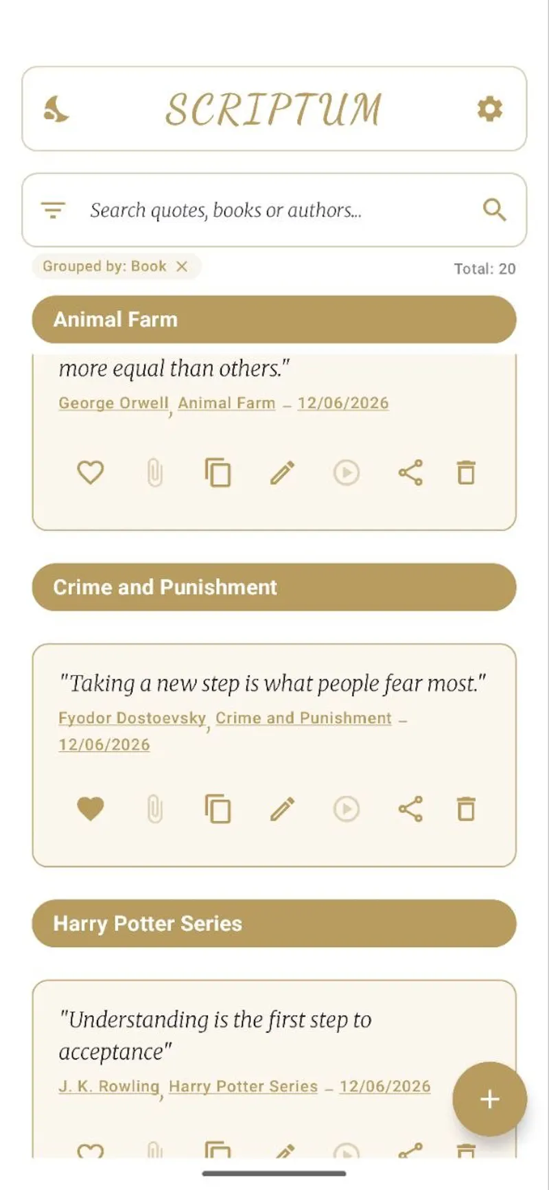 Scriptum: Quotes & Notes screenshot 1