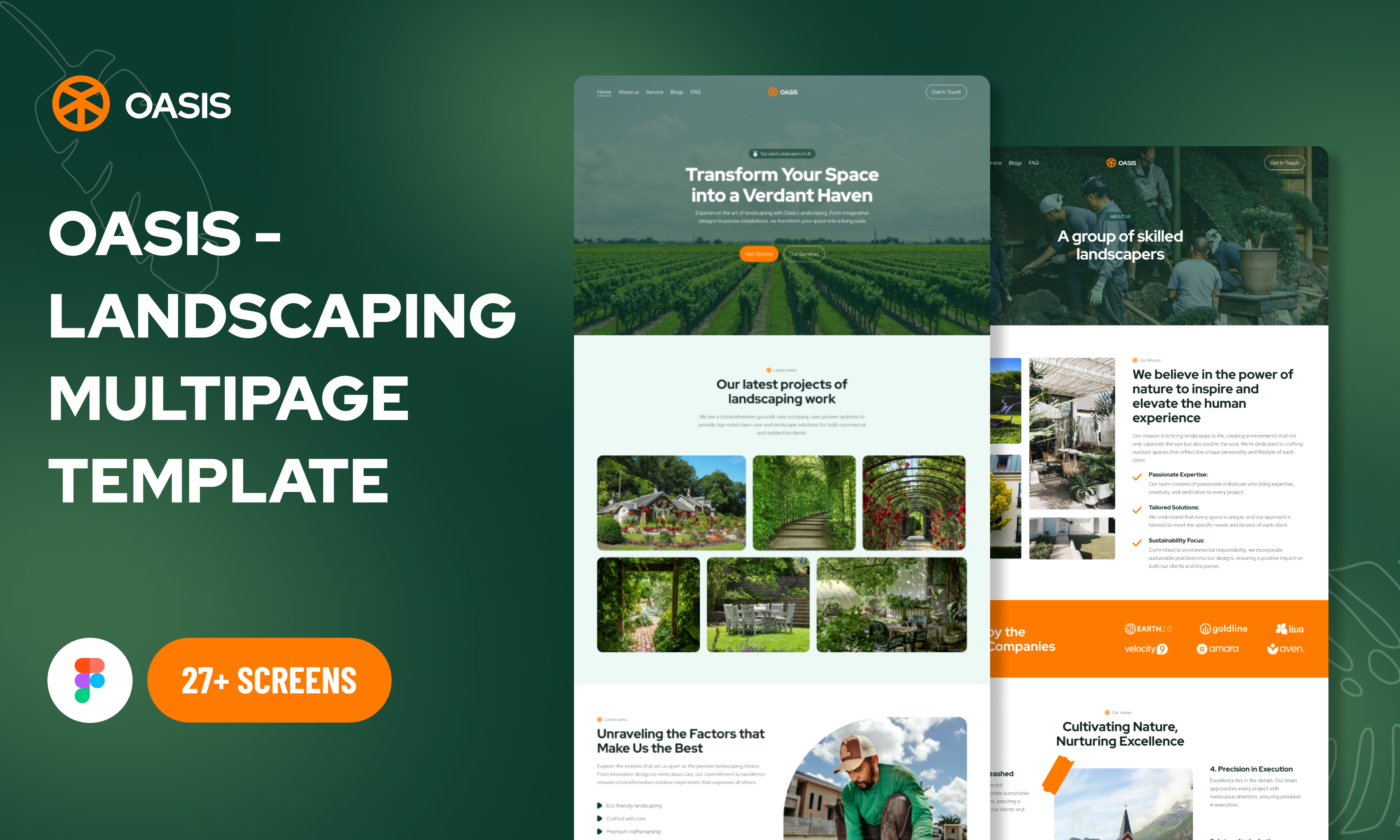 Oasis - Landscaping Figma Template media 1