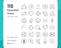 110 Essentials Icons media 1