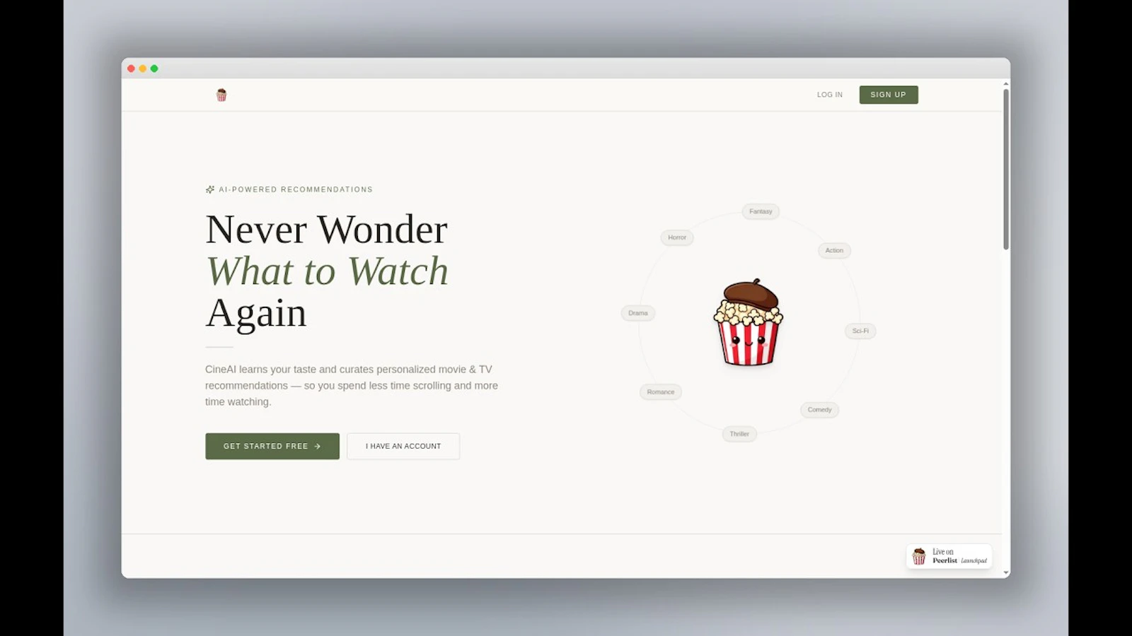 CineAI screenshot 1 (video preview)