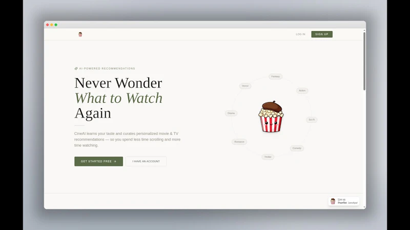 CineAI screenshot 1 (video preview)