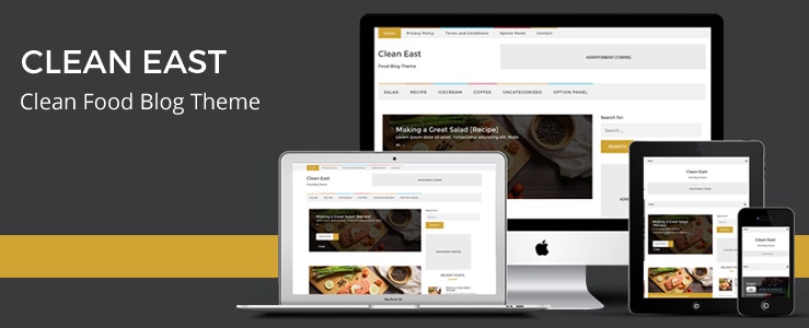 Clean East - Popular WordPress Themes for Food Blogs