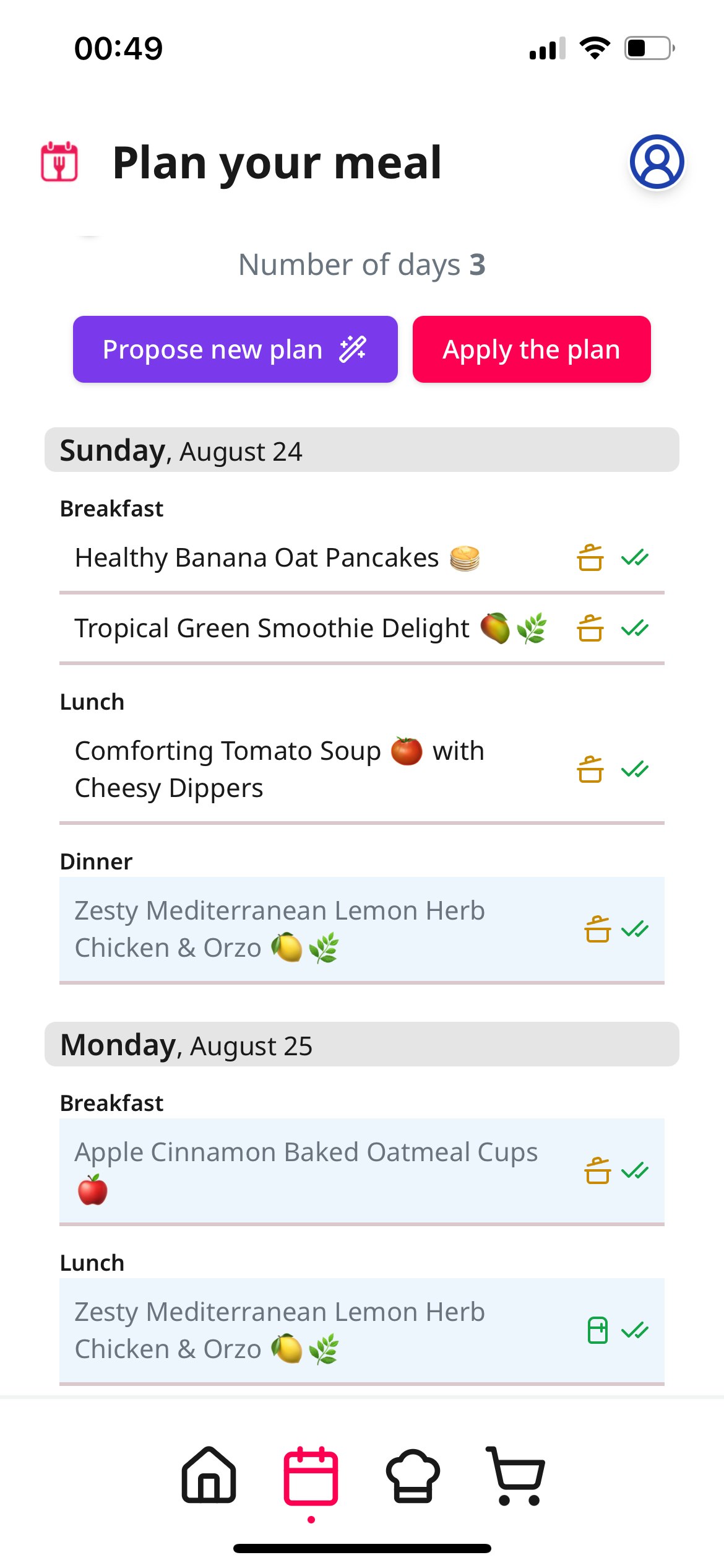 WeeklyFood.app - Cep Tarifleriniz ve Alışveriş Listeniz İçin Yapılan Yemek Planlaması medya 5