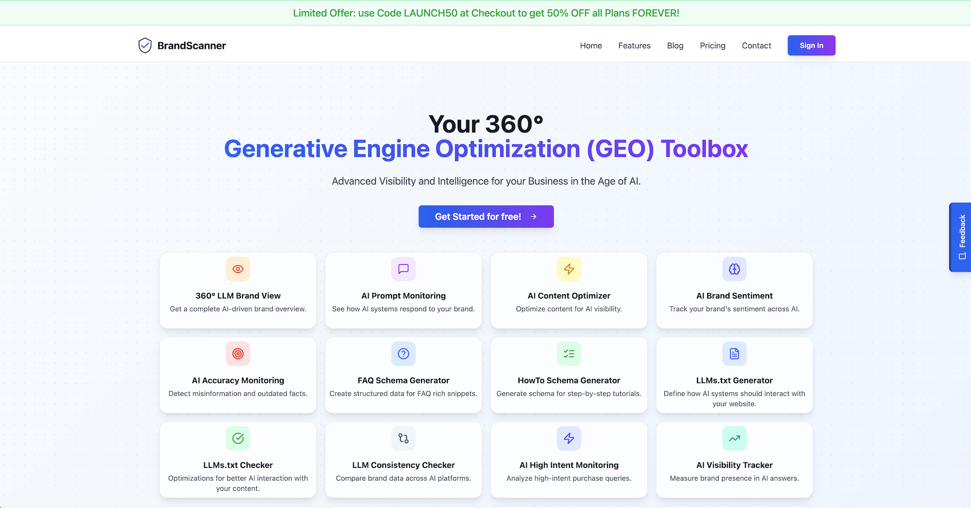Brandscanner.org- 360 ° GEO TOOLBOX - 360 ° 생성 엔진 최적화 (GEO) 도구 상자. 미디어 2