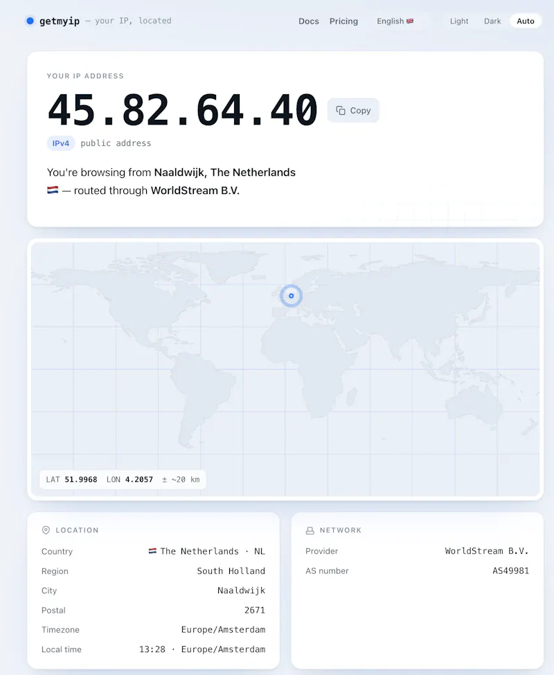 getmyip.pro screenshot 1