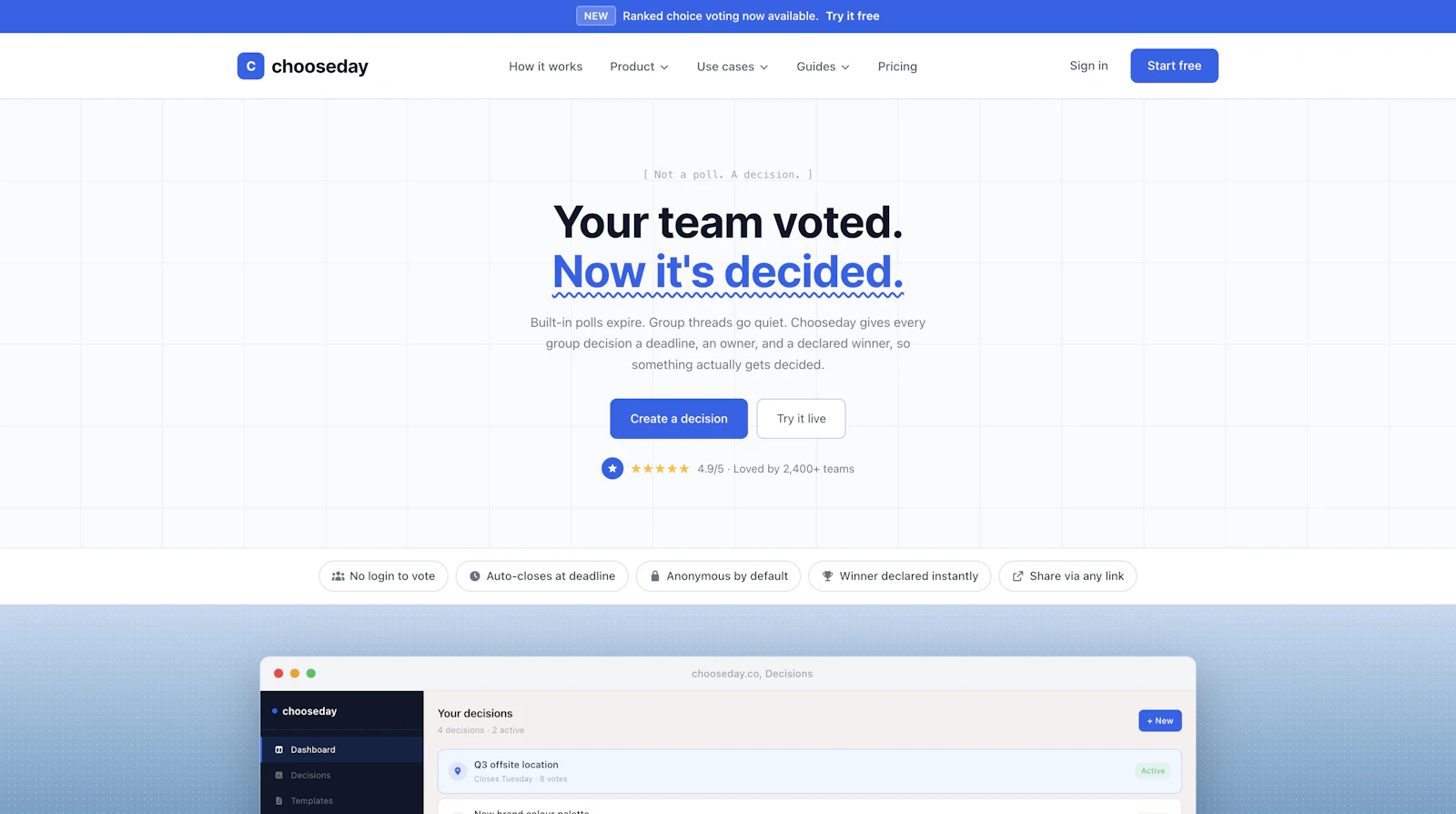 Chooseday screenshot 1