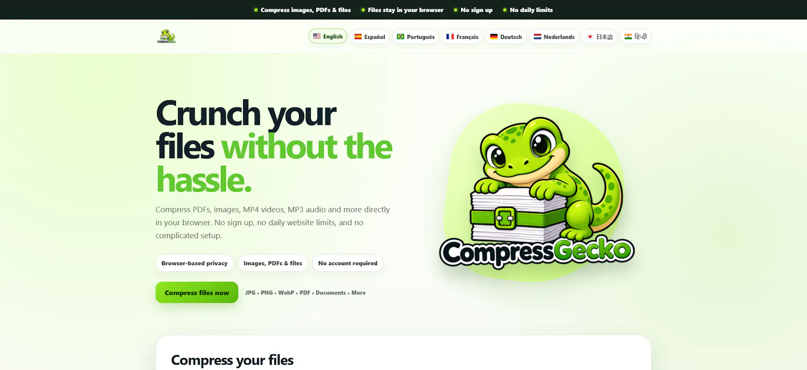 CompressGecko screenshot 2