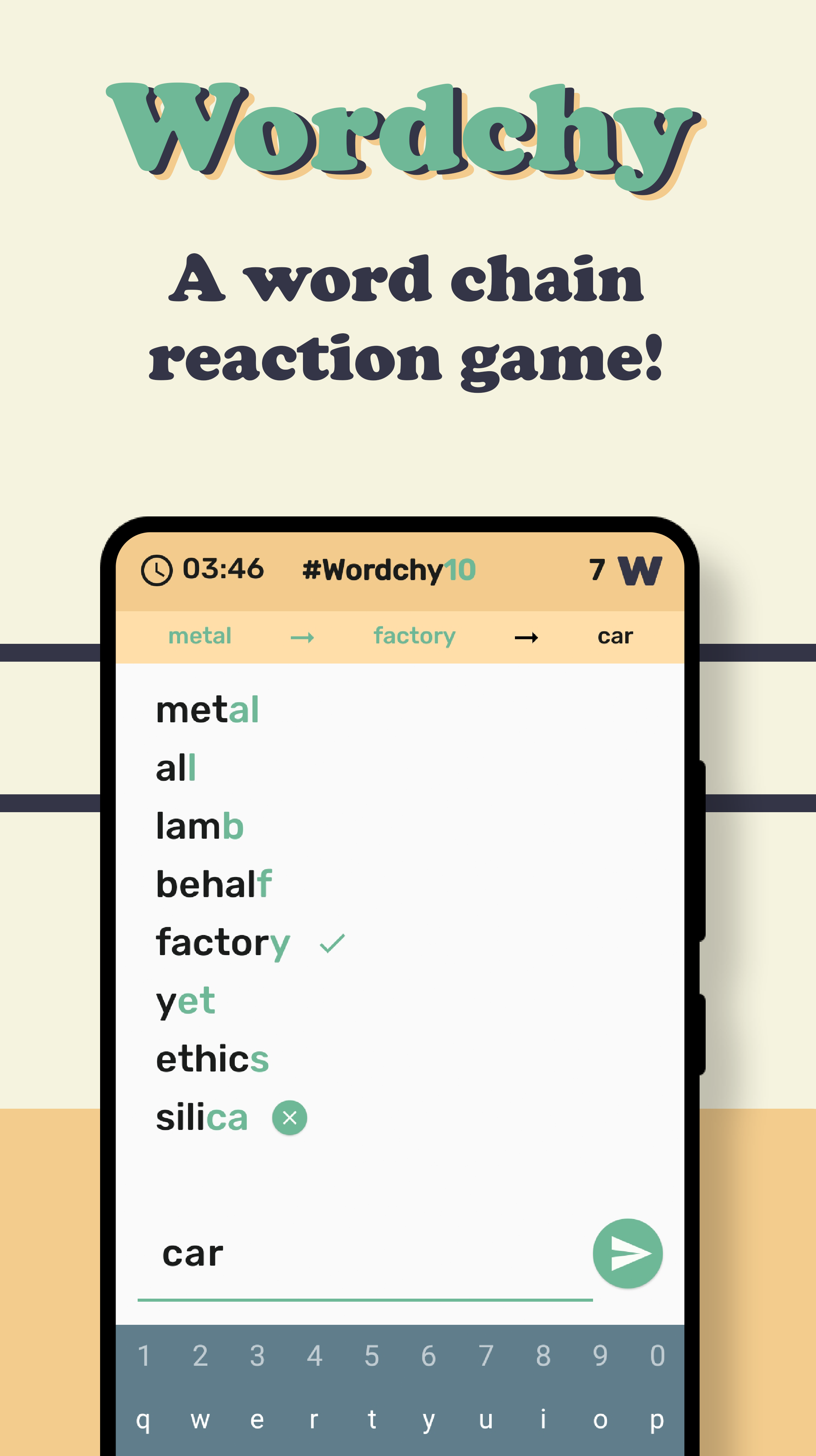 Wordchy - Un gioco di reazione a catena di parole media 1