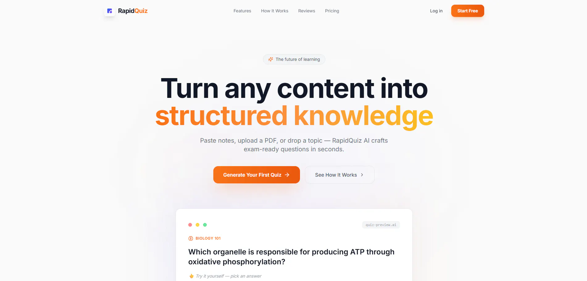Banner del producto RapidQuiz