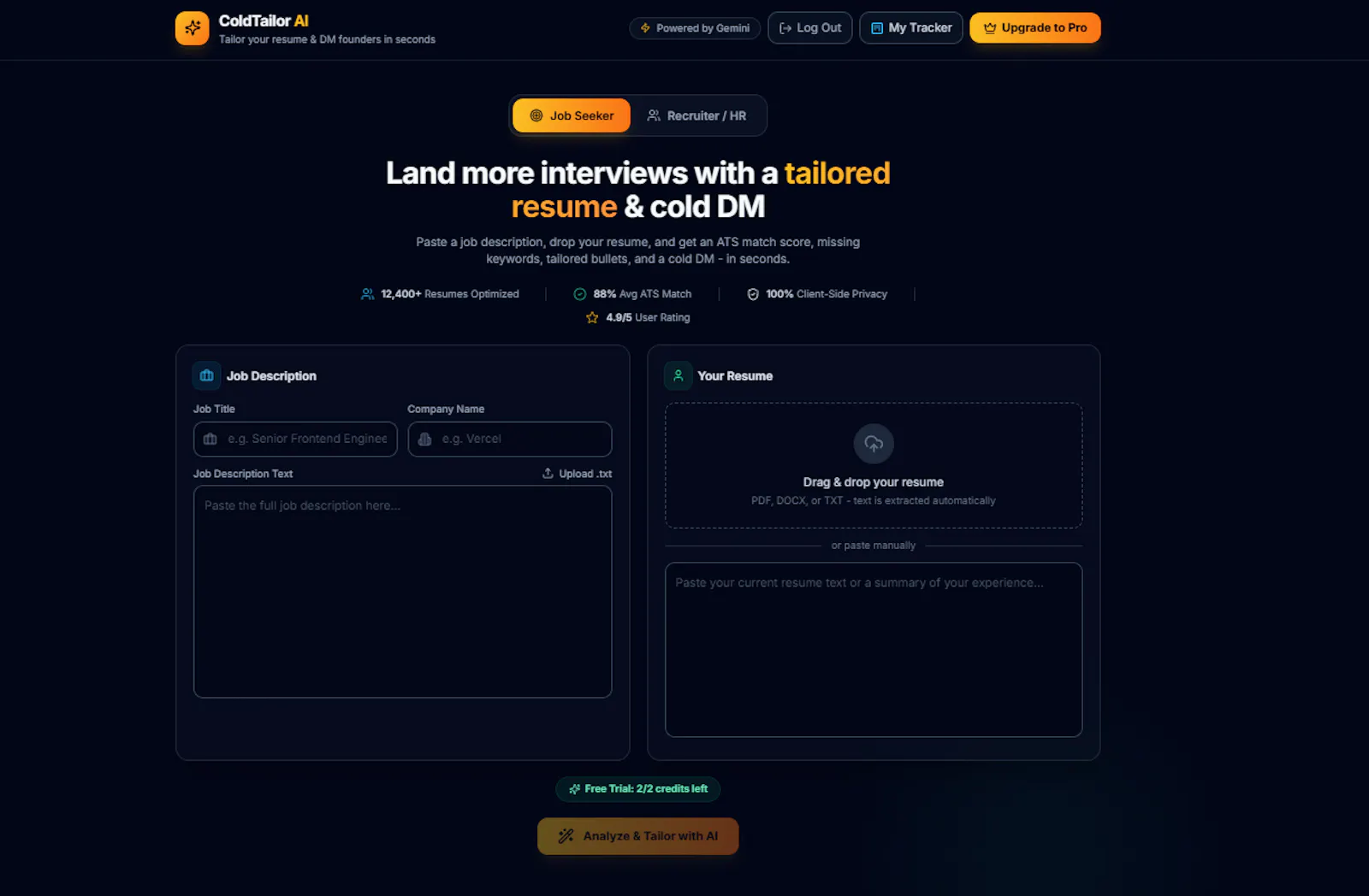ColdTailor AI screenshot 2