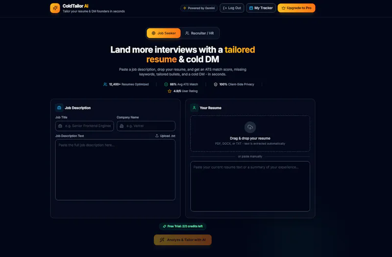 ColdTailor AI screenshot 2