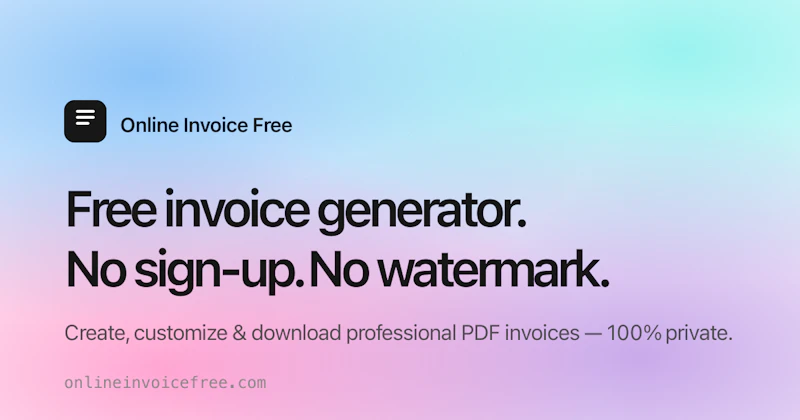 Online Invoice Free screenshot 1