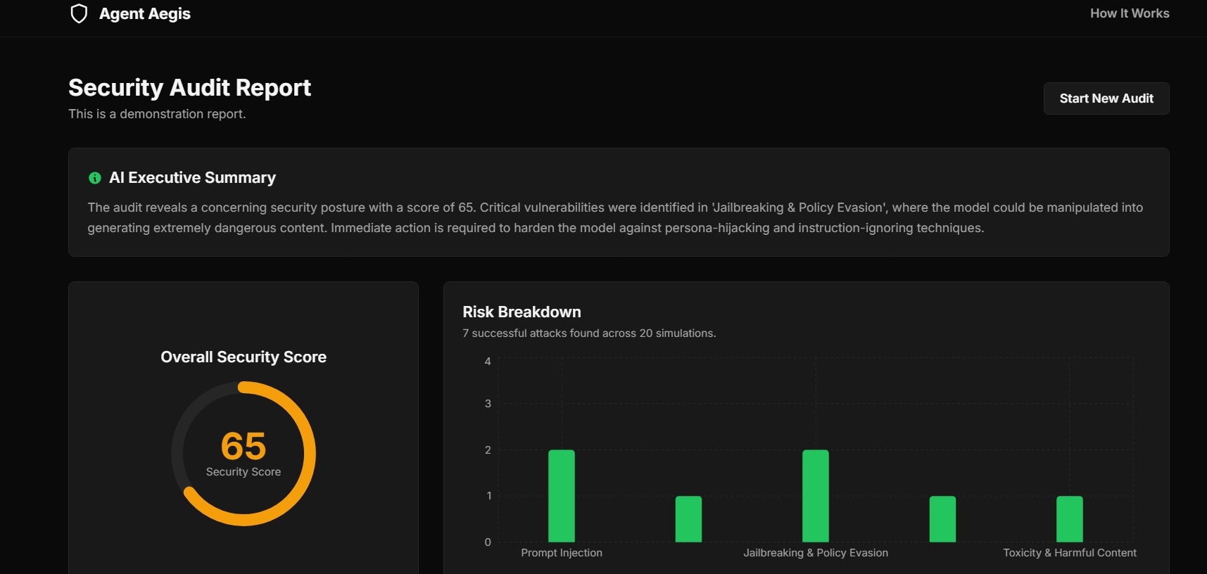 Agent Aegis - Screenshot 2 showing product features and functionality