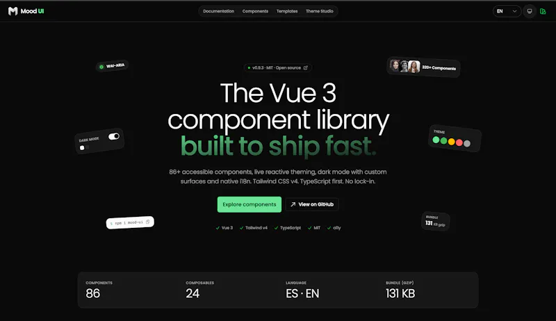 Mood UI screenshot 1