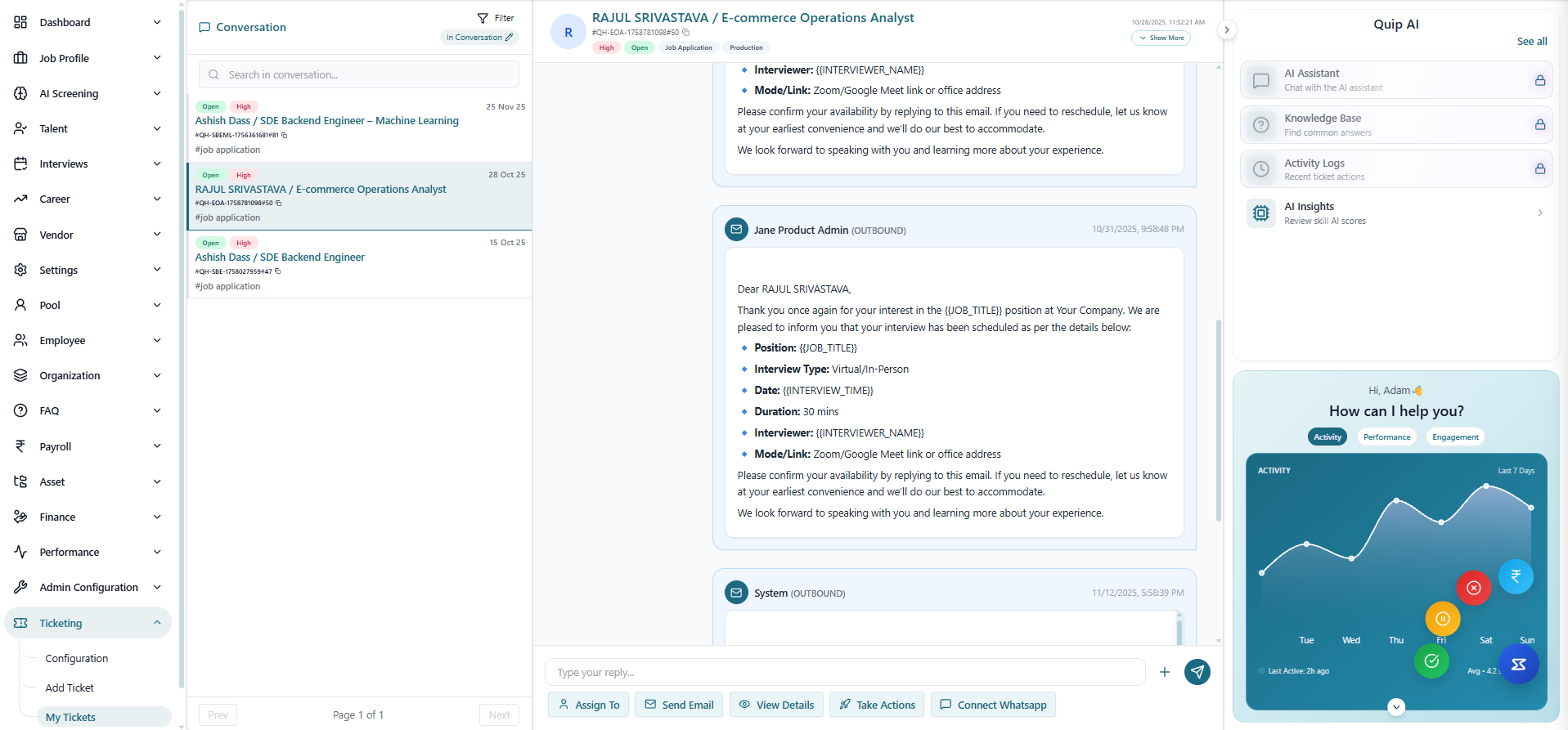 QuipHR - Screenshot 3 showing product features and functionality
