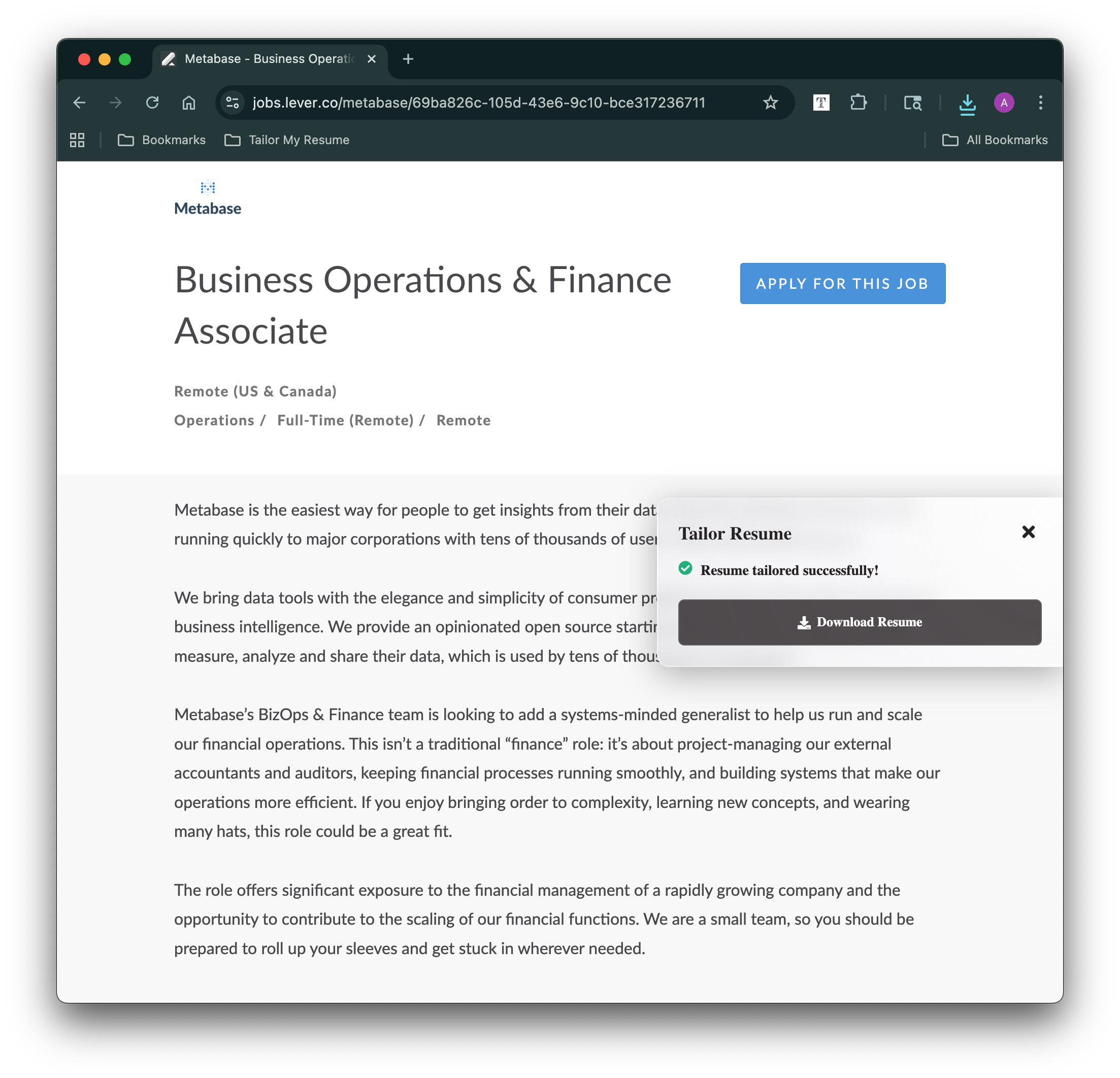 Tailor My Resume - Screenshot 5 preview