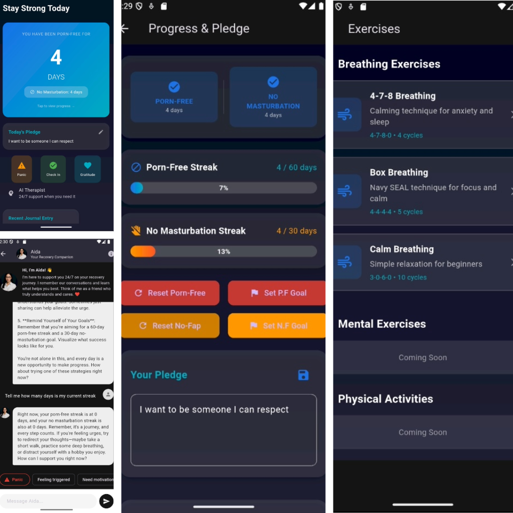 NoCorn – Quit Porn, Reclaim your Life - Screenshot 4 showing product features and functionality